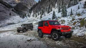 jeep wranglers in the mountains